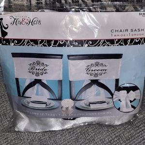 Bride and groom sashes